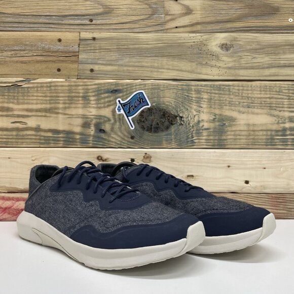 Olukai Koheo Hulu Athletic Casual Sneakers Men’s Size 11.5 Blue Cotton NEW - Picture 1 of 12